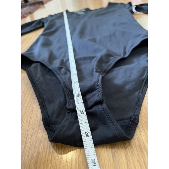 NWT Everlane Black Long sleeve V Neck Bodysuit(Bikini Bottom) Small - Picture 8 of 9